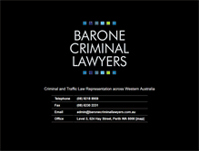 Tablet Screenshot of baronecriminallawyers.com.au
